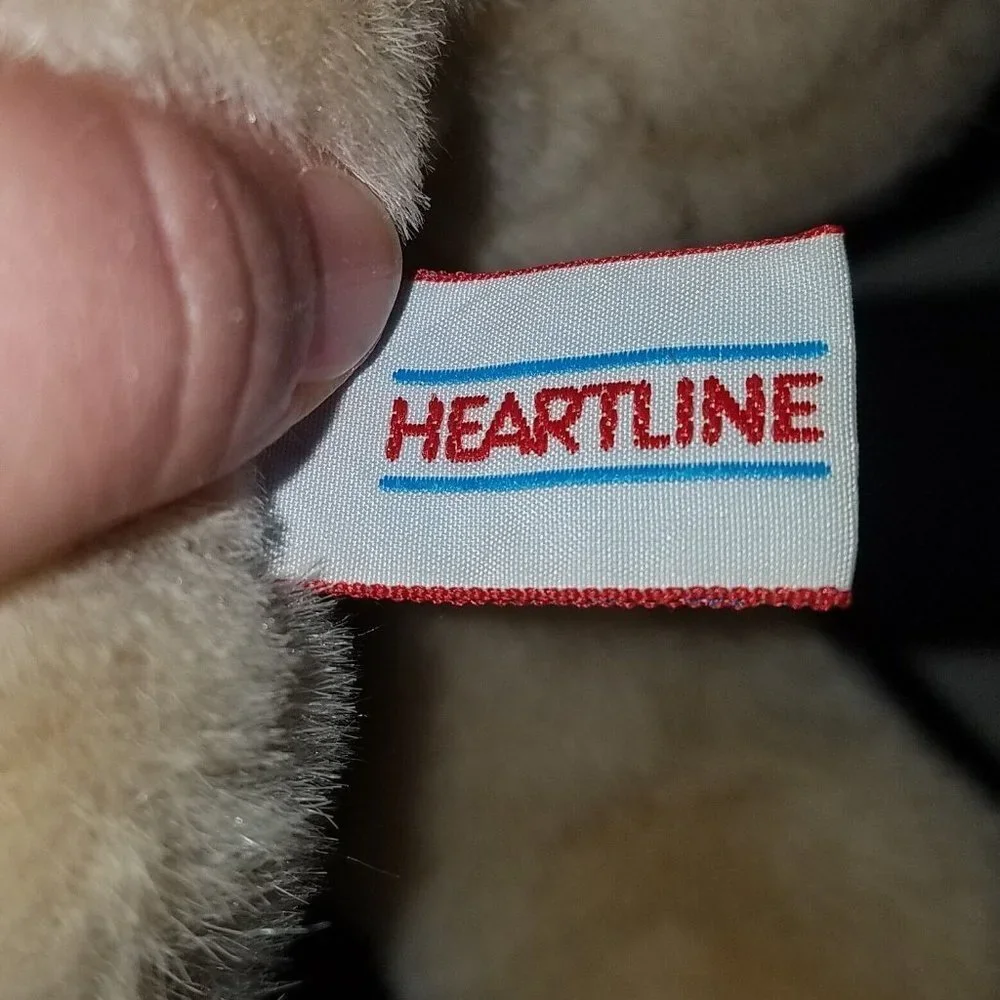 VTG Heartline Tan Brown Bunny Rabbit Plush Lovey Stuffed Animal Toy Easter 1988